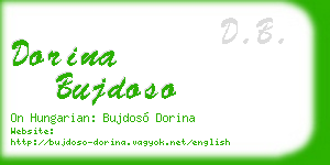 dorina bujdoso business card
